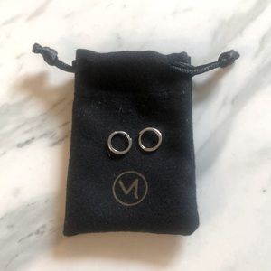 Mejuri Mini 14k white gold hoops!